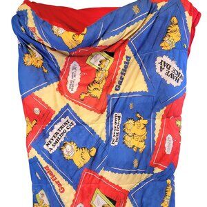 Garfield Rare Vintage 1978 Sleeping Bag Jim Davis 70s Blanket Comforter 68 x 32